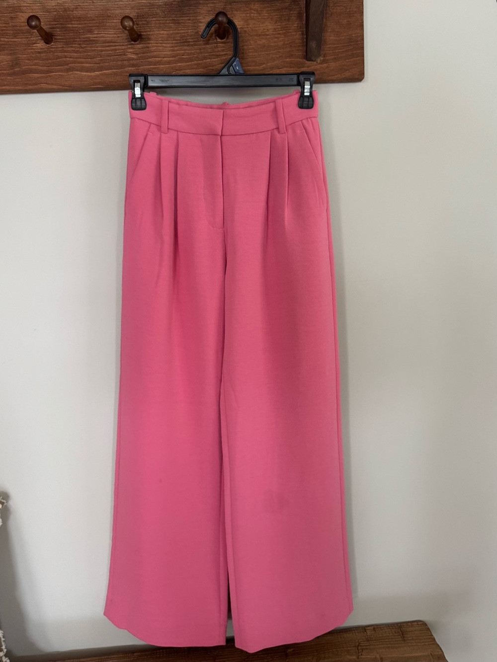 Abercrombie & Fitch Pink High-Waist Wide Leg Pants